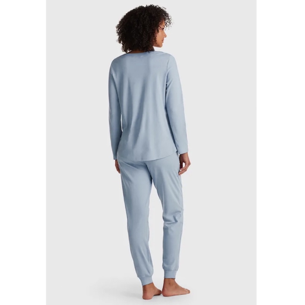 Emerson Road Cozy Luxe Henley & Jogger Pants Set, Dusty Blue‎ - Size M